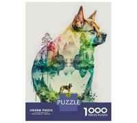 Puzzle Da 1000 Pezzi Per Adolescenti Nature Shaped Dog Art Puzzle Per Adulti Giochi Per Famiglie Un'opera D'arte Regali Unici Per Compleanno E Natale 38x26cm/1000pcs
