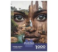 Puzzle Da 1000 Pezzi Per Adolescenti Nature's Face Artistic Fusion Puzzle Per Adulti Gioco Per Famiglie Sfida Difficile Ideale Come Regalo 52x38cm/1000pcs