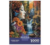 Puzzle Da 1000 Pezzi Per Adolescenti Nature's Harmony A Woman's Profile in Flowers And Birds Puzzle Antistress Ma Divertente E Spiritoso Regali Unici Per Compleanno E Natale 70x50cm/1000pcs