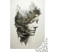 Puzzle Da 1000 Pezzi Per Adolescenti Nature's Harmony Artistic Fusion of Landscape And Human Form Puzzle Per Adulti Giocattolo Decorazione Da Parete Corsa Di Velocità Manuale Sfida Da Completare 52x3