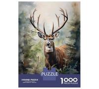 Puzzle Da 1000 Pezzi Per Adolescenti Nature's Majesty Majestic Deer in The Wild Puzzle Per Adulti Giochi Rilassanti Decorazione Per La Casa Regali Di Compleanno E Unici 70x50cm/1000pcs