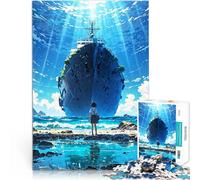 Puzzle da 1000 pezzi per adolescenti Nave affondata e ragazza Giochi educativi Decorazione della casa Lista dei desideri con Babbo Natale 75x50cm