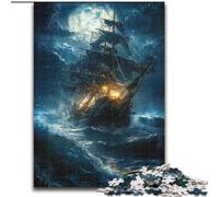 Puzzle da 1000 pezzi per adolescenti Nave che naviga sul mare, gioco per famiglie, antistress, sfida difficile, un'opera d'arte per bambini dai 14 anni in su (dimensioni 26x38cm)