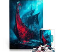 Puzzle da 1000 pezzi per adolescenti Nave fantasma nel mare in tempesta Giochi divertenti Ogni pezzo è unico - Gioco divertente e stimolante per tutta la famiglia 75x50cm