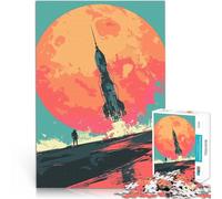 Puzzle da 1000 pezzi per adolescenti Nave spaziale su Saturno Vacanza a casa: uccidere il tempo Adatto per la decorazione del desktop 70x100cm
