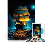 Puzzle da 1000 pezzi per adolescenti Nave sull'oceano Giocattolo educativo intellettuale decomprimente Adatto per la decorazione del desktop 75x50cm