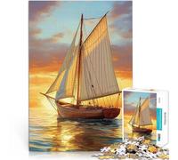 Puzzle da 1000 pezzi per adolescenti Navigando verso il tramonto Vacanza a casa: uccidere il tempo offerte come regali per tutta la famiglia 52x38cm
