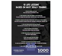 Puzzle Da 1000 Pezzi Per Adolescenti Navy Seals Life Lessons Puzzle Per Adulti Gioco Per Famiglie Divertente E Spiritoso Regali Di Natale E Compleanno 52x38cm/1000pcs