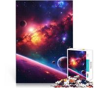 Puzzle da 1000 pezzi per adolescenti Nebulosa cosmica con pianeti Gara di velocità delle mani Migliorare l'amore tra le coppie 75x50cm