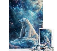 Puzzle da 1000 pezzi per adolescenti Nebulosa cosmica Orso polare Giocattolo Decorazione da parete Regali di Babbo Natale segreto Giochi educativi Aiutano l'esercizio del cervello Dimensioni 38x52cm