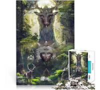 Puzzle da 1000 pezzi per adolescenti Nella foresta degli dei Riduzione dello stress interessante Migliorare l'amore tra le coppie 52x38cm