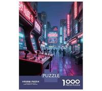 Puzzle Da 1000 Pezzi Per Adolescenti Neon City Lights Arcade Puzzle Antistress Ma Divertente E Spiritoso Regali Unici Per Compleanno E Natale 70x50cm/1000pcs