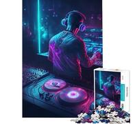 Puzzle da 1000 pezzi per adolescenti Neon DJ stimola il cervello decorazione murale per la casa giocattolo adatto a persone dai 14 anni in su (38x52cm)
