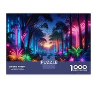 Puzzle Da 1000 Pezzi Per Adolescenti Neon Forest Sunset Puzzle Per Adolescenti Giocattoli Antistress Regalo Di Compleanno, Natale 70x50cm/1000pcs