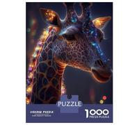 Puzzle Da 1000 Pezzi Per Adolescenti Neon Giraffe Puzzle Per Adulti Giocattoli Antistress Analisi E Logica Regali Unici Per Compleanno 70x50cm/1000pcs