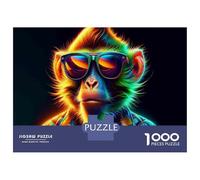 Puzzle Da 1000 Pezzi Per Adolescenti Neon Monkey Art Print Puzzle Per Adulti Gioco Pratico Antistress Regali Per Amici E Familiari 70x50cm/1000pcs