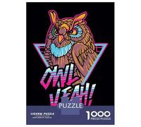 Puzzle Da 1000 Pezzi Per Adolescenti Neon Owl Art Print Puzzle Per Adulti Gioco Pratico Sfida Difficile Sfida Educativa 70x50cm/1000pcs
