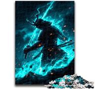 Puzzle da 1000 pezzi per adolescenti Neon Samurai Warrior War, per 14+ anni, gioco impegnativo come regalo per tutta la famiglia e gli amici 26X38CM