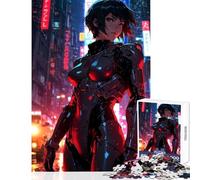 Puzzle da 1000 pezzi per adolescenti Neon Vanguard giocattoli antistress regalo di compleanno gioco rompicapo con poster abbinato e foglio di quiz dimensioni 38x26cm
