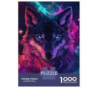 Puzzle Da 1000 Pezzi Per Adolescenti Neon Wolf Galaxy -2 Puzzle Per Adulti Giocattolo Antistress Modello Da Assemblare È Ideale Come Regalo 52x38cm/1000pcs
