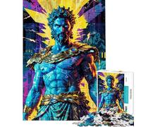 Puzzle da 1000 pezzi per adolescenti Neon Zeus Electric Reign gioco rompicapo sfida difficile da completare (dimensioni 50x75cm)