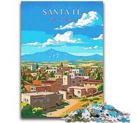Puzzle da 1000 pezzi per adolescenti, New Mexico, Santa Fe, viaggio, gioco educativo, offerta regalo per tutta la famiglia (dimensioni 38x26cm)