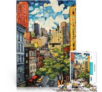 Puzzle da 1000 pezzi per adolescenti New York Giocattolo educativo intellettuale decomprimente Gioco educativo per compleanno e Natale 75x50cm