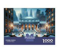 Puzzle Da 1000 Pezzi Per Adolescenti New York Public Library Winter Puzzle Per Adulti Gioco Pratico Sfida Difficile Sfida Educativa 70x50cm/1000pcs