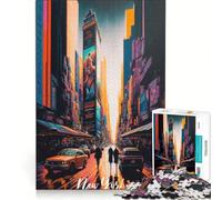 Puzzle da 1000 pezzi per adolescenti New York Times Square giocattolo decorativo da parete regalo di compleanno per rafforzare l'amore tra le coppie 38x26cm