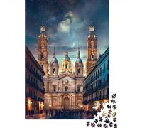 Puzzle Da 1000 Pezzi Per Adolescenti Night Sky Cathedral View Puzzle Giochi Rilassanti Analisi E Logica Riduzione Dello Stress Regali 38x26cm/1000pcs