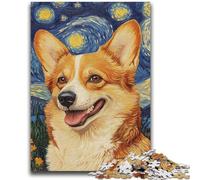 Puzzle da 1000 pezzi per adolescenti Night Sky Corgi, gioco stimolante, giocattoli, offerte come regali per tutta la famiglia per età 14+ 50x75cm