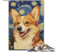 Puzzle da 1000 pezzi per adolescenti Night Sky Corgi per età 14 anni e oltre Giocattolo educativo intellettuale decomprimente Ottimo regalo (dimensioni 26x38cm)