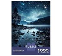 Puzzle Da 1000 Pezzi Per Adolescenti Night Sky Reflections on Lake Puzzle Per Adulti Giocattolo Decorazione Da Parete Sfida Difficile Impegnativo Da Completare 52x38cm/1000pcs