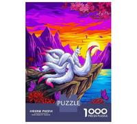 Puzzle Da 1000 Pezzi Per Adolescenti Nine-Tailed Fox by The Water Puzzle Per Adulti Giochi Per Famiglie Regalo Di Compleanno Regali Per Amici E Familiari 52x38cm/1000pcs
