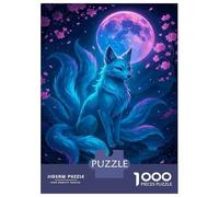 Puzzle Da 1000 Pezzi Per Adolescenti Nine-tailed Fox Under The Moonlight Puzzle Per Adulti Gioco Pratico Assemblaggio Di Modelli Regali Unici Per Compleanni E Occasioni Speciali 70x50cm/1000pcs