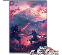 Puzzle da 1000 pezzi per adolescenti Ninja ai piedi del Monte Fuji, gioco per famiglie, antistress, sfida difficile, rafforza l'amore tra coppie (dimensioni 26x38cm)