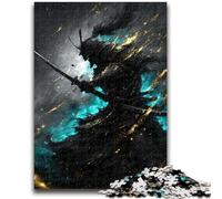 Puzzle da 1000 pezzi per adolescenti, Ninja giapponese al neon, adatto a persone dai 14 anni in su, giochi educativi, regali di Babbo Natale segreto, 50x75cm