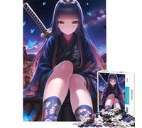 Puzzle da 1000 pezzi per adolescenti Ninja Girl Farfalle sfida impegnativa da completare antistress giocattolo decorazione da parete per ragazzi dai 14 anni in su (50x75cm)