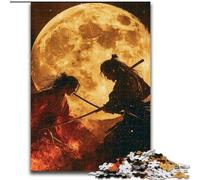 Puzzle da 1000 pezzi per adolescenti Ninja sotto la luna di sangue,gioco intellettuale a forma di elefante,regalo di compleanno,regali,decorazione murale per bambini dai 14 anni in su 26x38cm