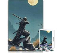 Puzzle da 1000 pezzi per adolescenti Ninja Warrior Under Moonlight Toy Gioco intellettuale Staycation Kill Time Regali di Babbo Natale segreto Dimensioni 38x52cm