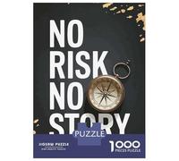 Puzzle Da 1000 Pezzi Per Adolescenti No Risk No Story Compass Puzzle Per Adulti Giochi Divertenti Sfida Difficile Gioco Impegnativo Regali 70x50cm/1000pcs