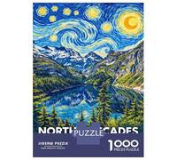 Puzzle Da 1000 Pezzi Per Adolescenti North Cascades National Park Washington Starry Night Puzzle Per Adulti Giochi Rilassanti Taglio Di Precisione Regali Per Amici E Familiari 70x50cm/1000pcs