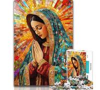 Puzzle da 1000 pezzi per adolescenti, Nostra Signora di Guadalupe in preghiera, 1000 pezzi per adulti, collezione di artisti di giochi intellettuali, belle arti 26x38cm