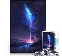 Puzzle da 1000 pezzi per adolescenti Notte di tempesta di fulmini Gioco intellettuale con pezzi completamente interconnessi di forma casuale 75x50cm