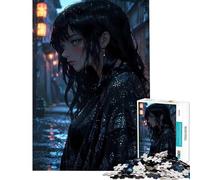 Puzzle da 1000 pezzi per adolescenti Notte piovosa Bellezza malinconica Giocattolo educativo per l'apprendimento Migliora la memoria Regalo di compleanno (Dimensioni 38x52cm)