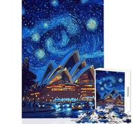 Puzzle da 1000 pezzi per adolescenti Notte stellata all'opera puzzle per adulti giocattolo decorativo da parete difficile ideale come regalo per tutta la famiglia (dimensioni 38x26cm)