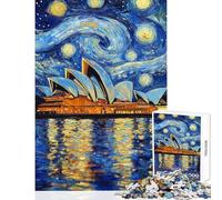 Puzzle da 1000 pezzi per adolescenti Notte stellata Teatro dell'Opera puzzle per adulti gioco divertente sfida impegnativa aiuta ad allenare la mente (dimensioni 50x75cm)