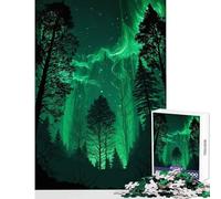 Puzzle da 1000 pezzi per adolescenti Notti nella foresta verde Giocattoli antistress Regalo divertente Gioco pratico Difficile da completare Dimensioni 38x52cm