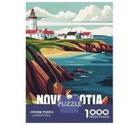 Puzzle Da 1000 Pezzi Per Adolescenti Nova Scotia Coastline Puzzle Per Adulti Gioco Pratico Regali Per Donne Interazione Genitore-figlio 38x26cm/1000pcs