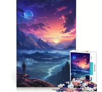 Puzzle da 1000 pezzi per adolescenti: Nuvole magiche nel cielo gioco divertente allena la mente e la mano migliora l'amore tra le coppie 38x52cm